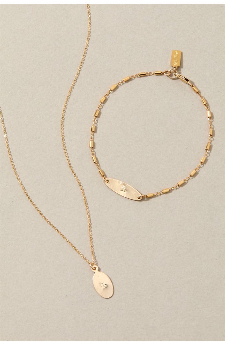 Set & Stones Zodiac Sign Bracelet, Alternate, color, Gold / Pisces