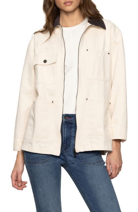 Corduroy Collar Cotton Barn Jacket