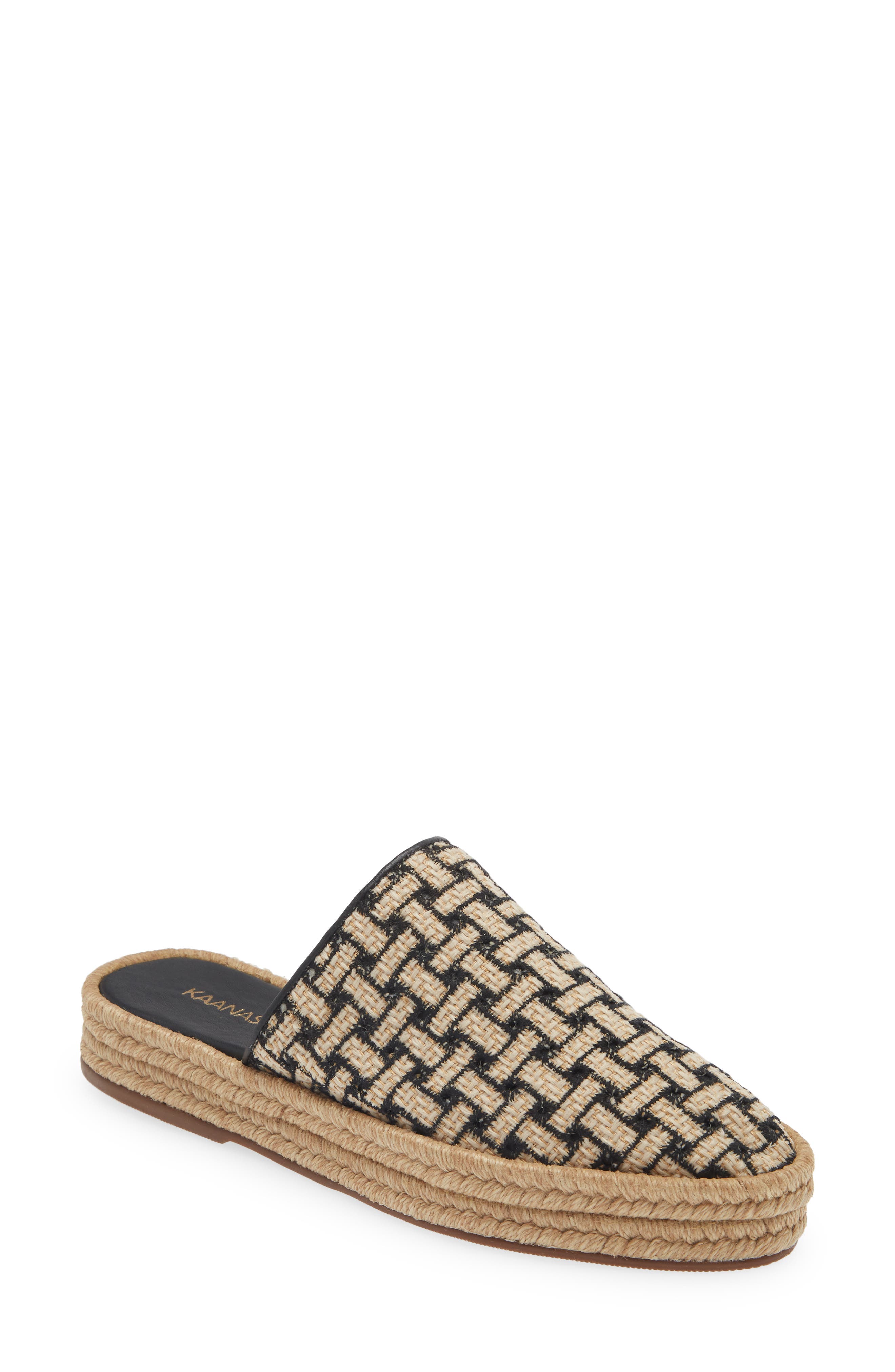 Kaanas Gia Woven Espadrille Mule, Main, color, 