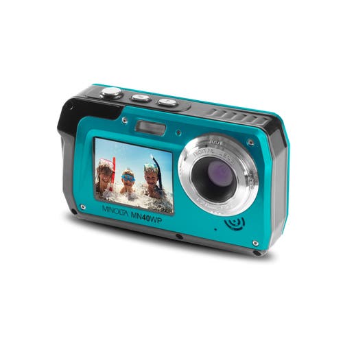 MINOLTA Dual Screen Autofocus Waterproof Camera in Blue at Nordstrom