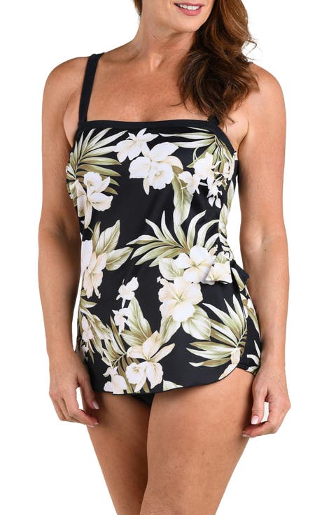 Greenery Spa Bandeau One-Piece Swimsuit