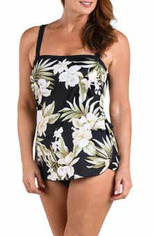 Greenery Spa Bandeau One-Piece Swimsuit