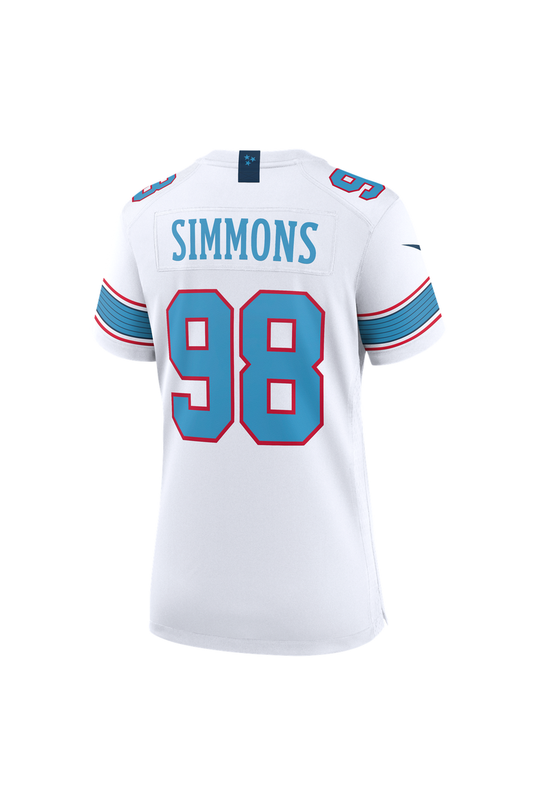 Women's Nike Jeffery Simmons White Tennessee Titans Game Jersey, Alternate, color, White