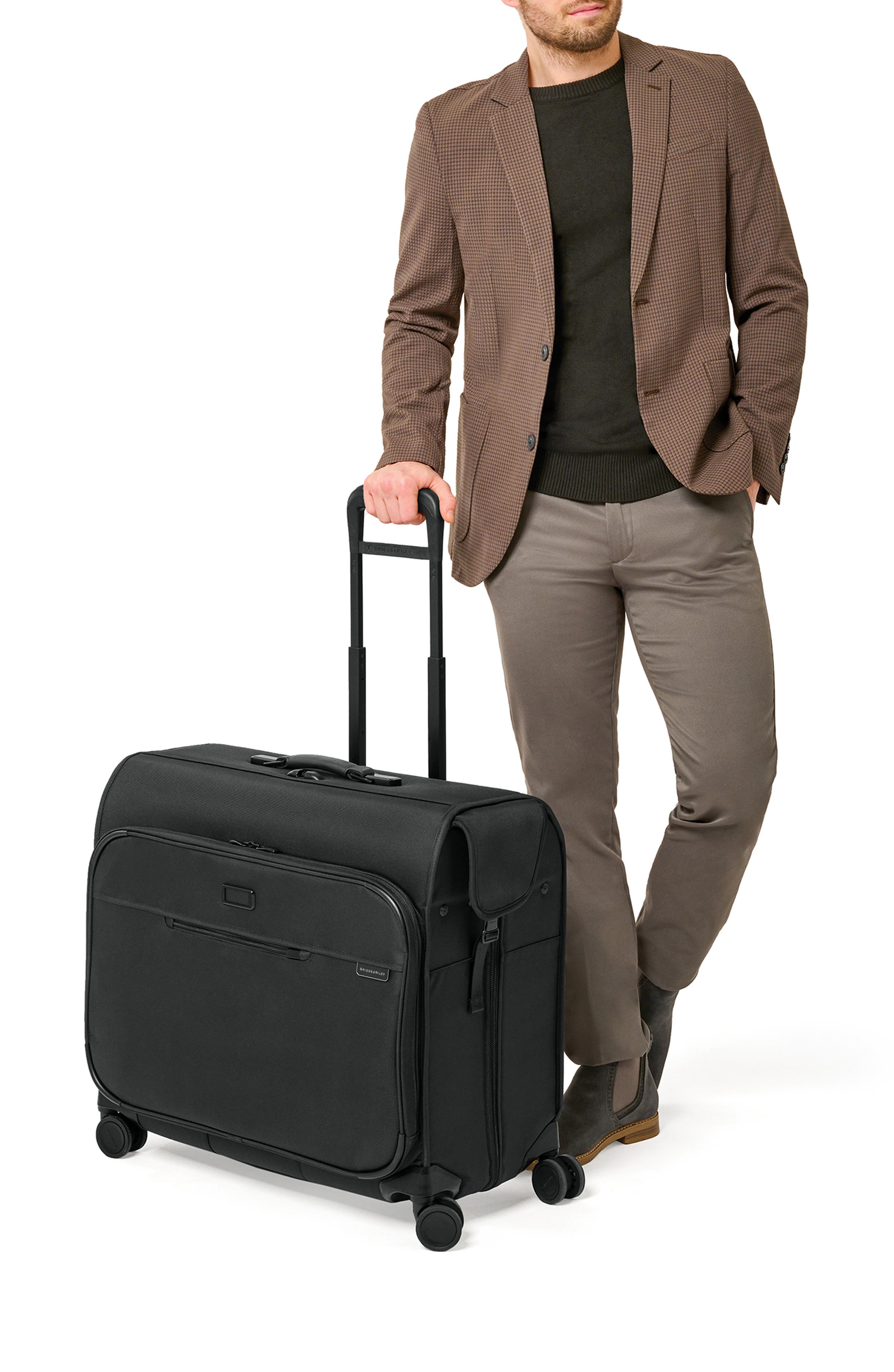 Briggs & Riley Baseline Deluxe Wardrobe Spinner Suitcase, Alternate, color, Black