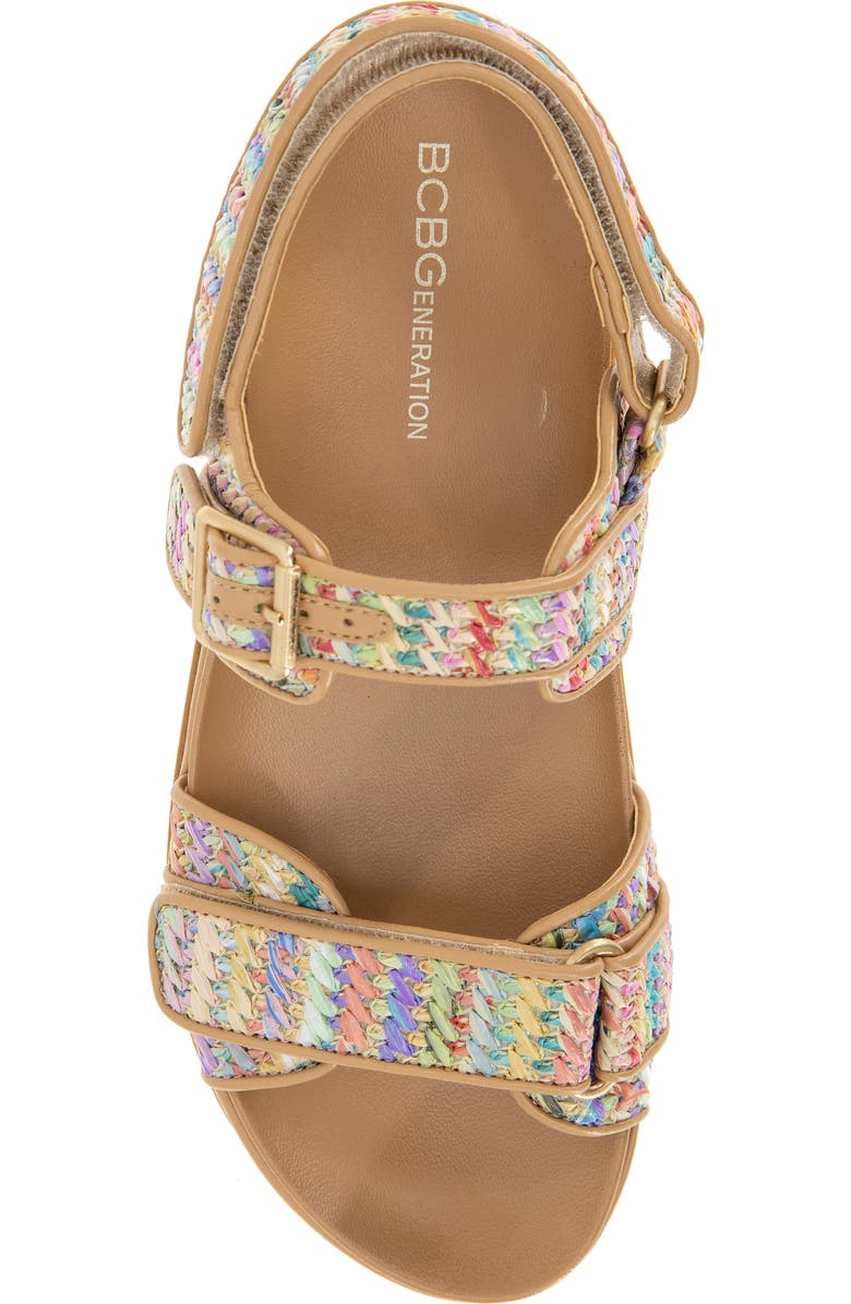 BCBGeneration Bara Platform Slingback Sandal, Alternate, color, Rainbow Multi