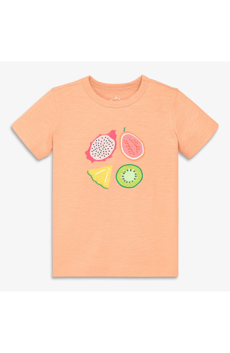 Primary Kids Tropical Fruit Tee, Main, color, Apricot Fruits