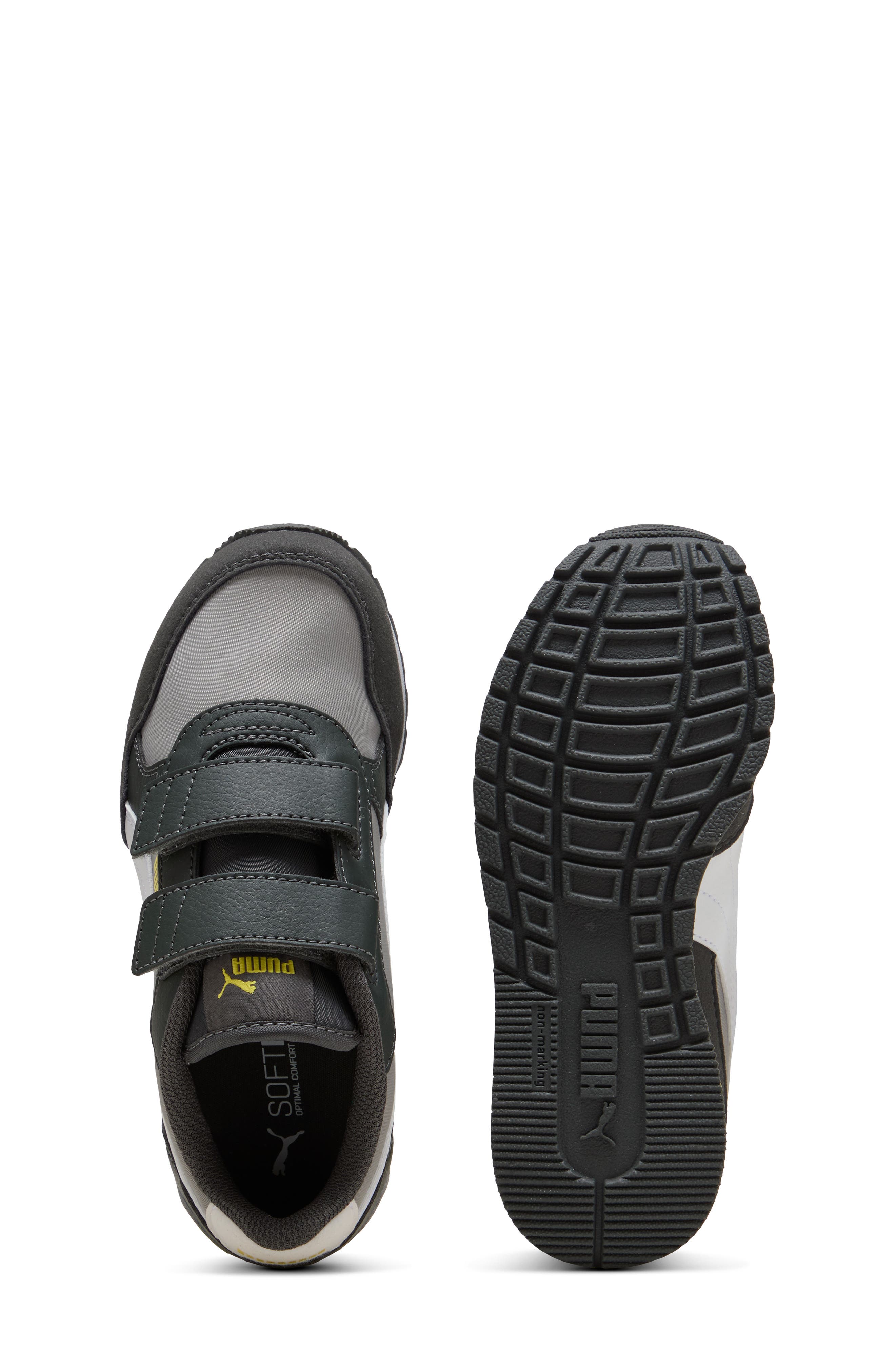 PUMA Kids' St Runner V4 Mesh Sneaker, Alternate, color, Gray Echo/ Puma White/ Gray