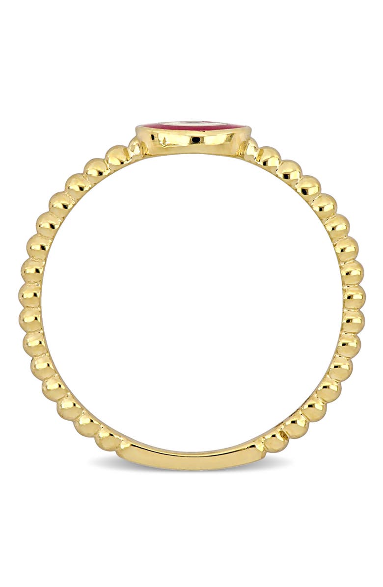 Julianna B. Red & White Enamel Evil Eye Ring 14k Gold, Alternate, color, Red