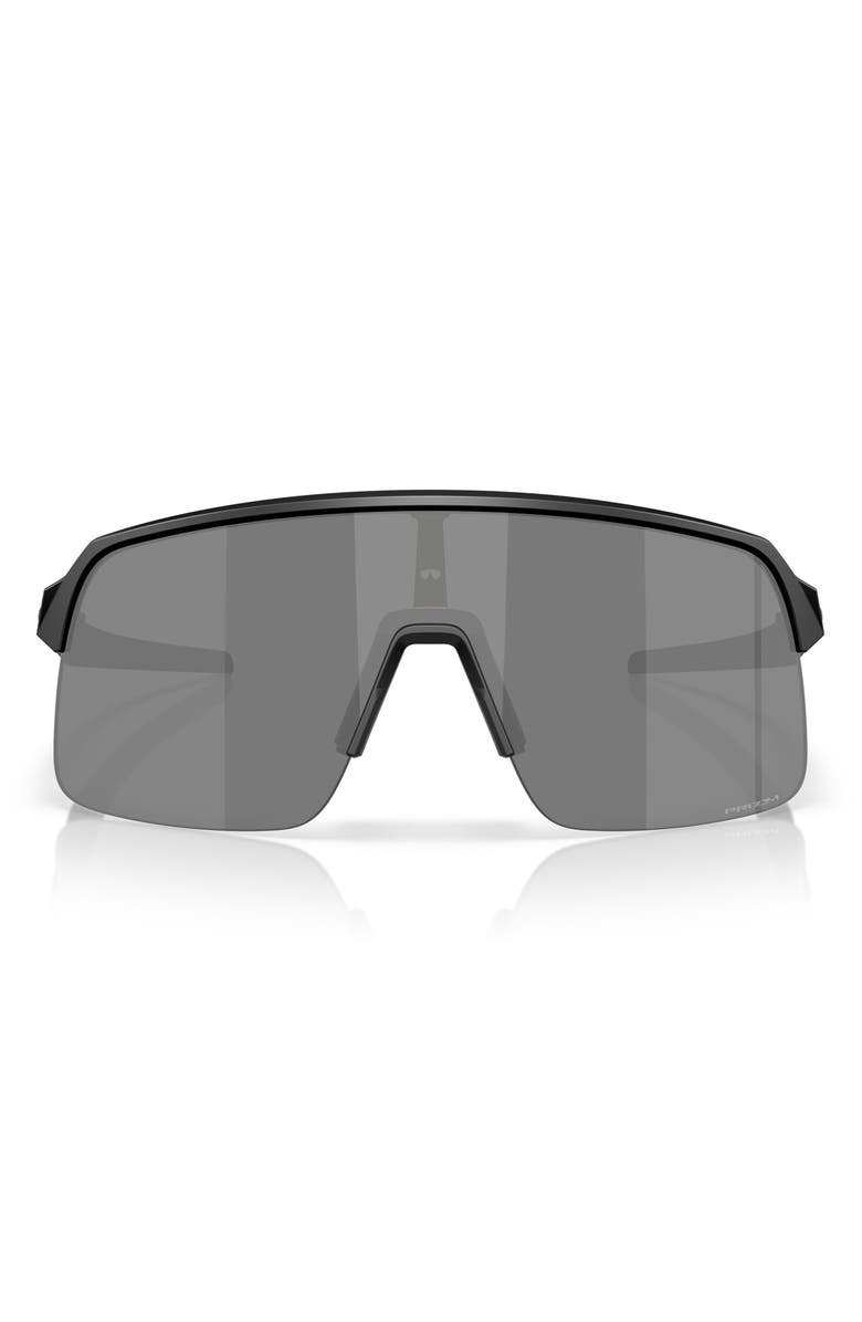 Oakley Sutro Lite Players Collection 39mm Prizm<sup>™</sup> Polarized Wrap Shield Sunglasses, Main, color, Shiny Black