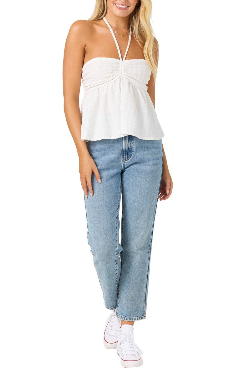 O'Neill Junie Halter Tank, Alternate, color, White