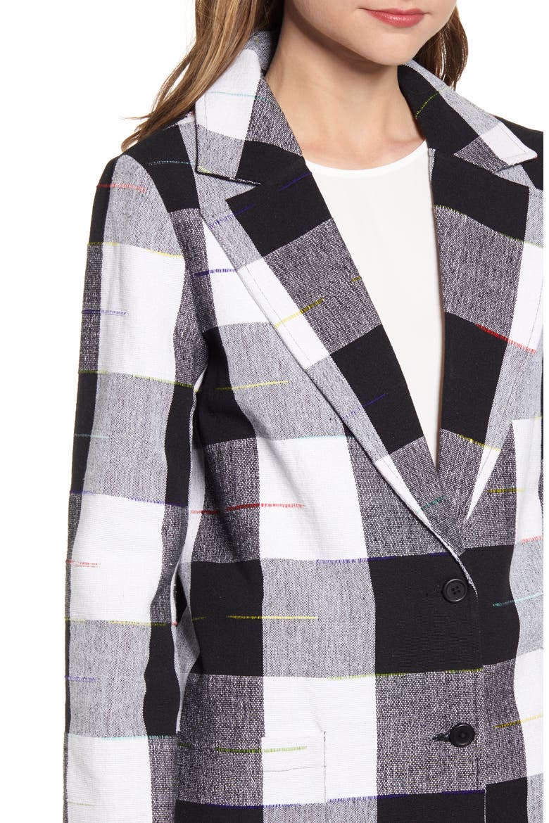 Artist Buffalo Plaid Cotton Coat, Alternate, color, CAIRO