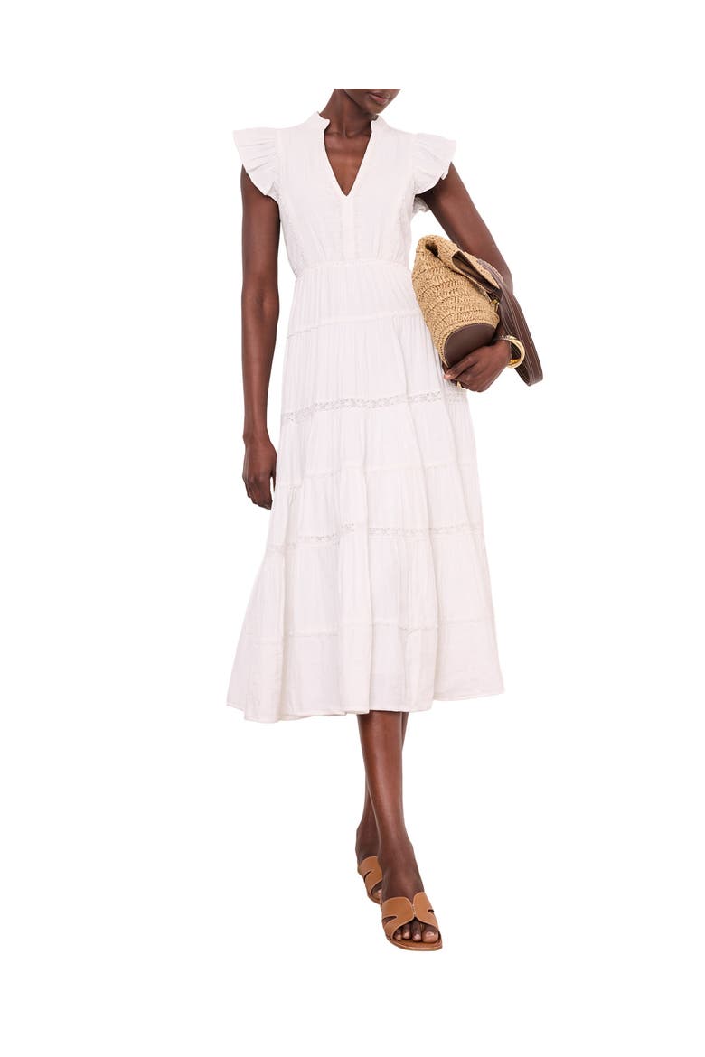 Cotton Cheesecloth Tiered Maxi Dress, Main, color, Ivory