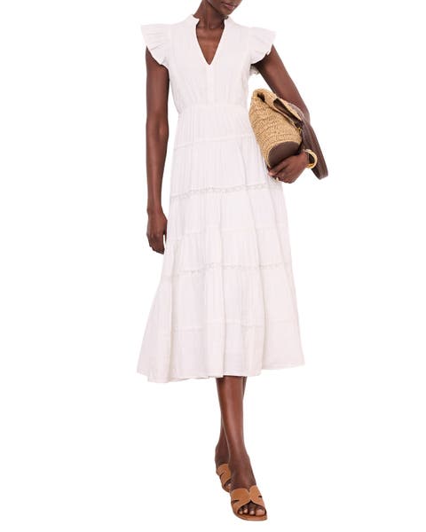 Cotton Cheesecloth Tiered Maxi Dress