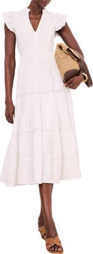 MINT VELVET Cotton Cheesecloth Tiered Maxi Dress
