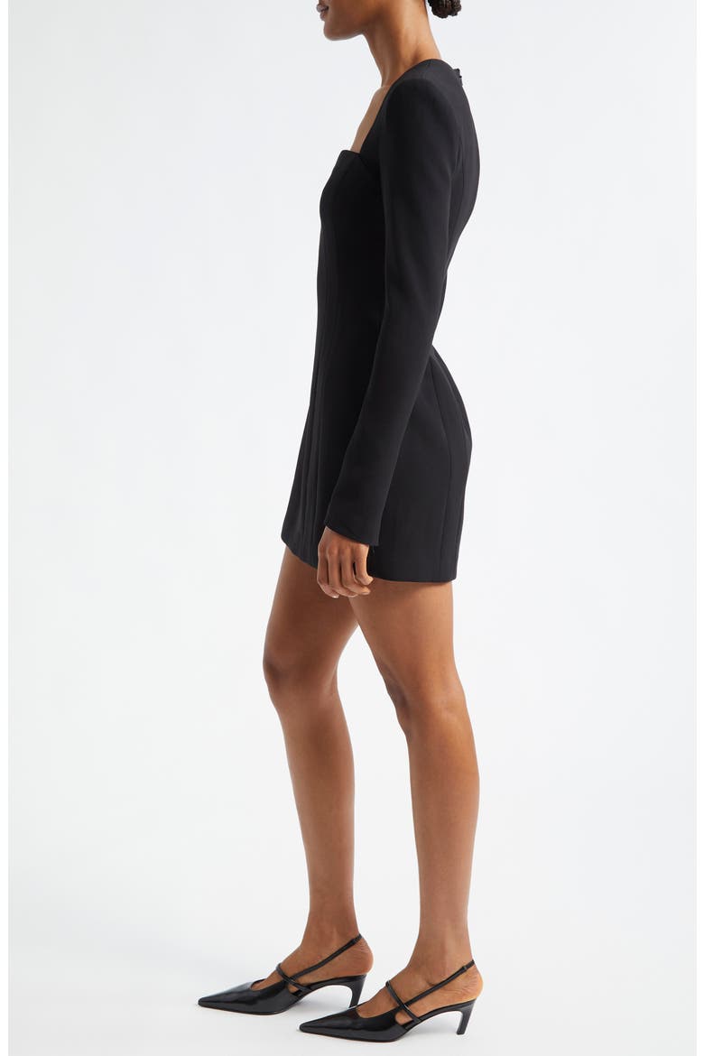 Ella Long Sleeve Minidress, Alternate, color, BLACK
