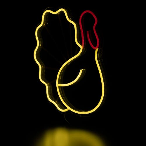 Northlight Led Turkey Neon Lighted Thanksgiving Wall Or Window Decoration In White
