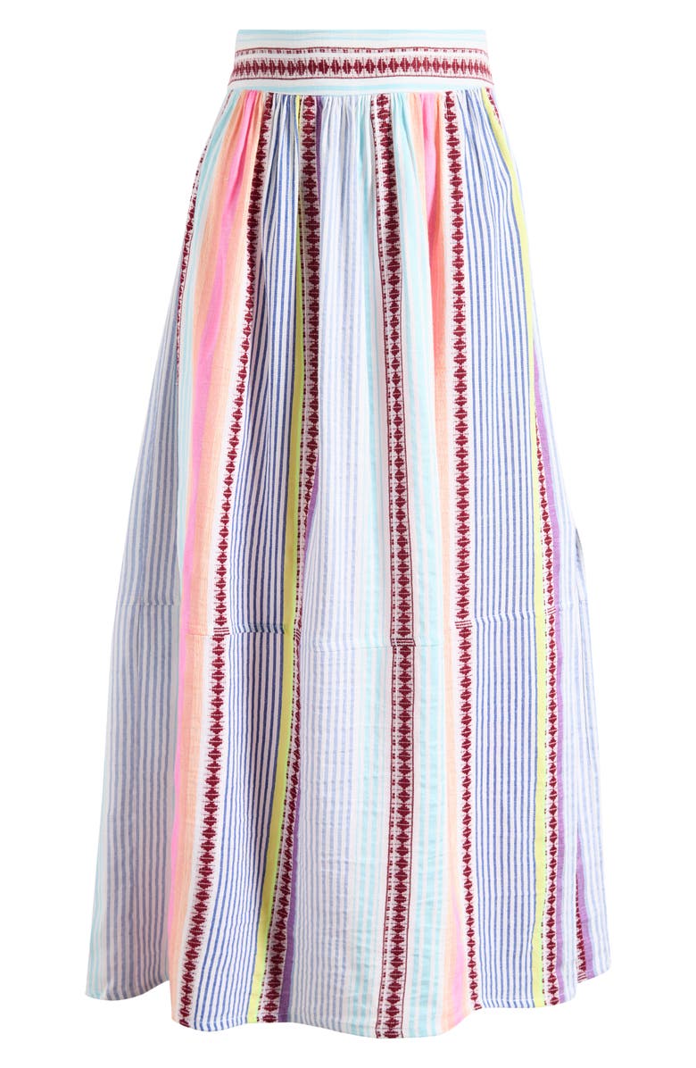 lemlem Tola Embroidered Cover-Up Wrap Maxi Skirt, Alternate, color,