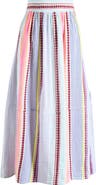lemlem Tola Embroidered Cover-Up Wrap Maxi Skirt