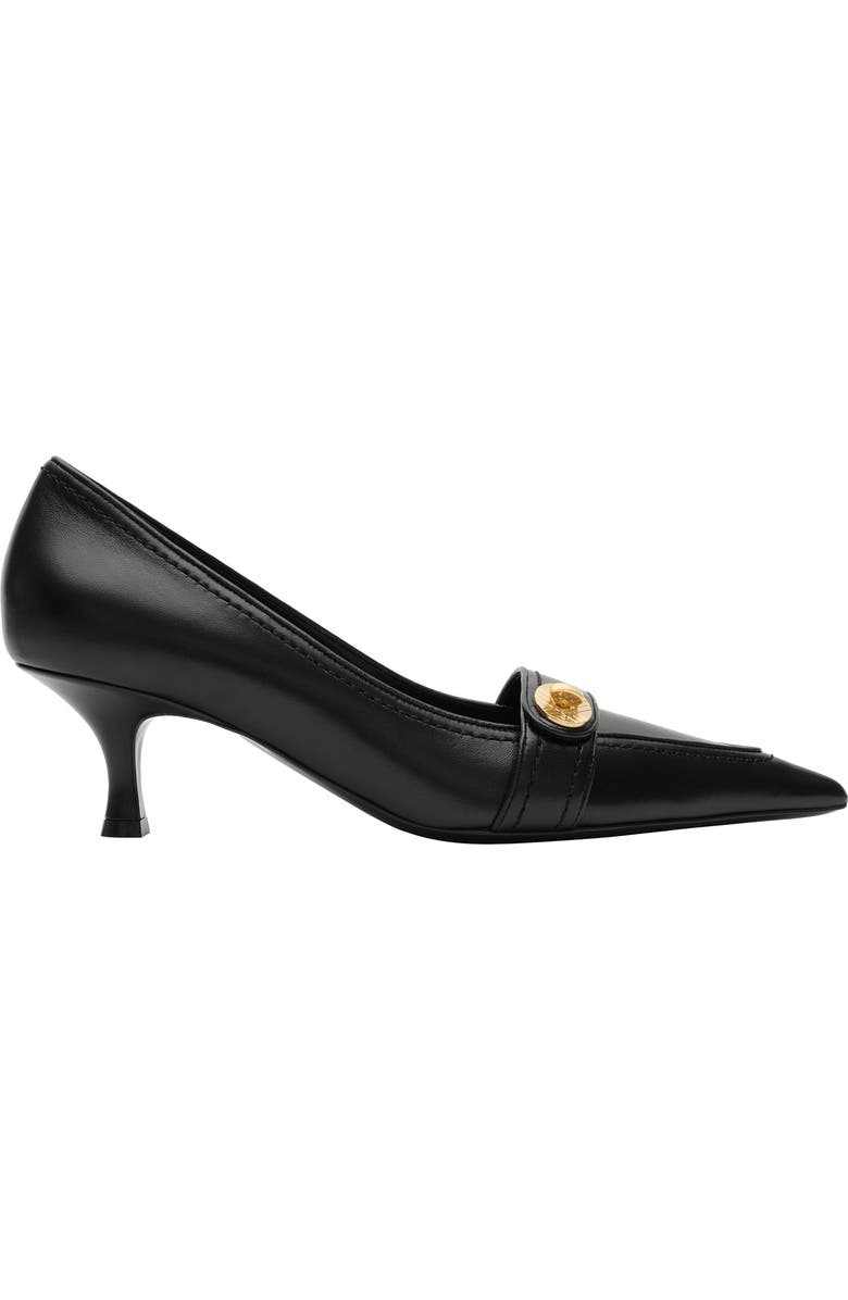 Burberry Leather Cotswolds Low Pumps, Main, color, Black