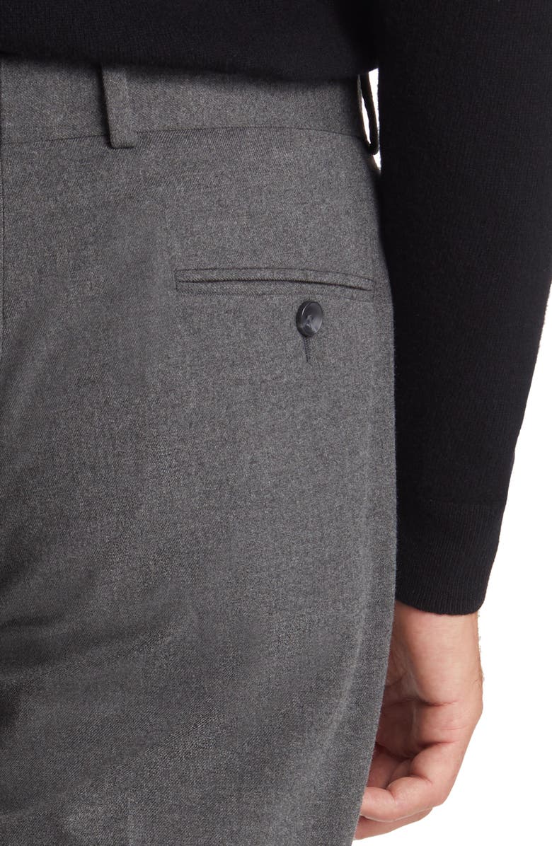 Nordstrom Flannel Trim Fit Trousers, Alternate, color,