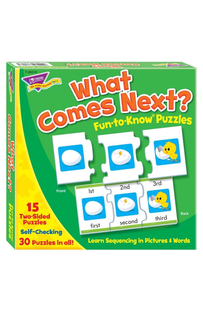 TREND Enterprises What Comes Next? Fun to Know Puzzles, Educational Aid, Kids, Main, color, Multicolored