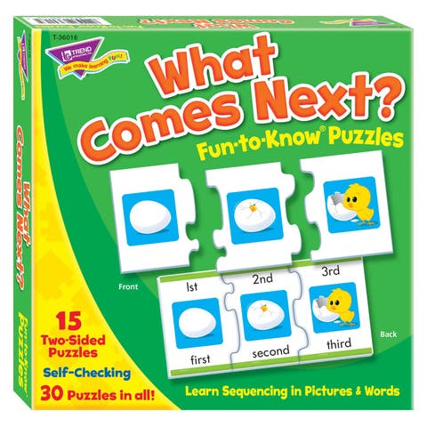 What Comes Next? Fun to Know Puzzles, Educational Aid, Kids