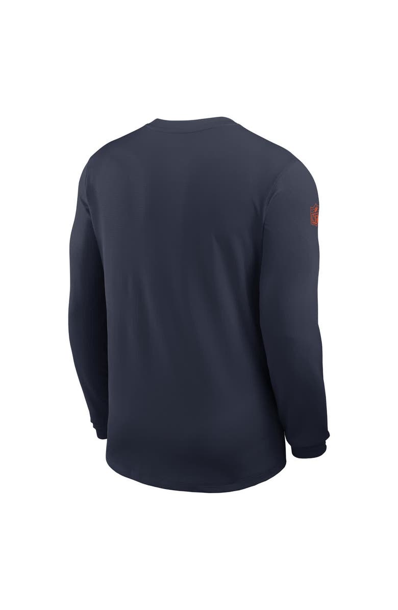 Nike Men's Nike Navy Chicago Bears Sideline Coach UV Performance Long Sleeve T-Shirt, Alternate, color, Navy
