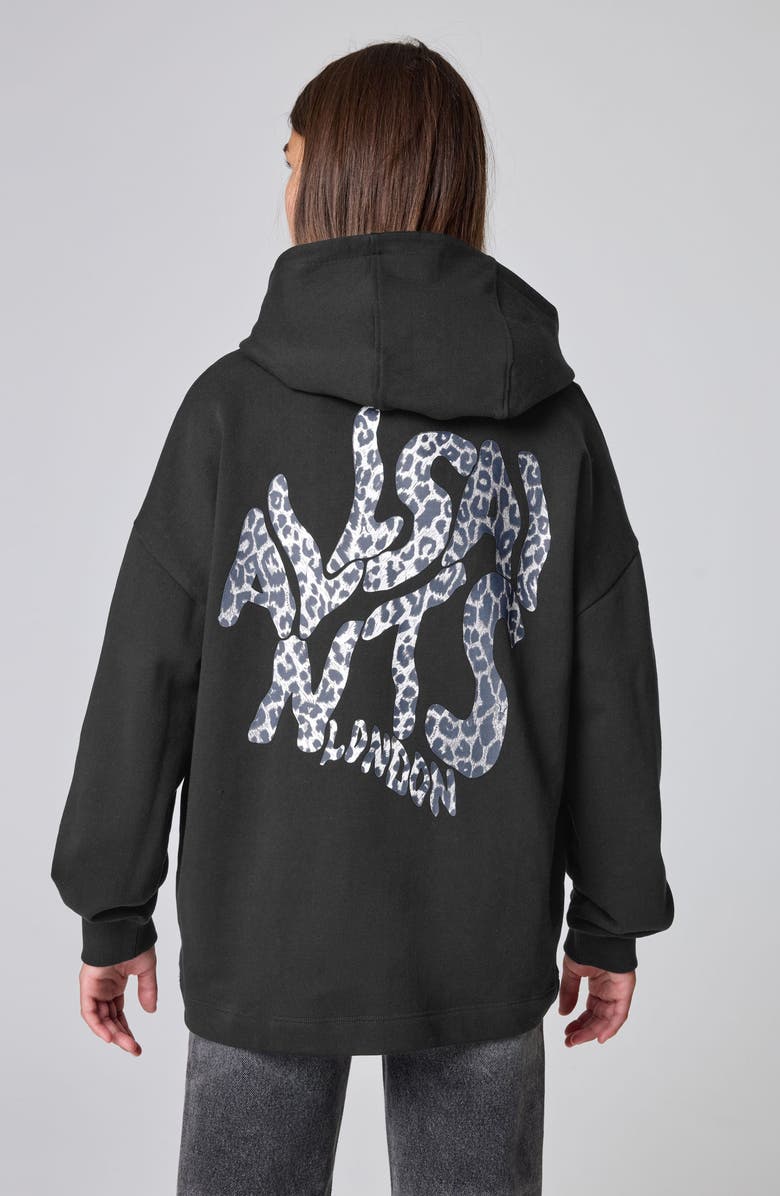 smALLSAINTS by ALLSAINTS Kids' Orlando Cotton Hoodie, Alternate, color, Black