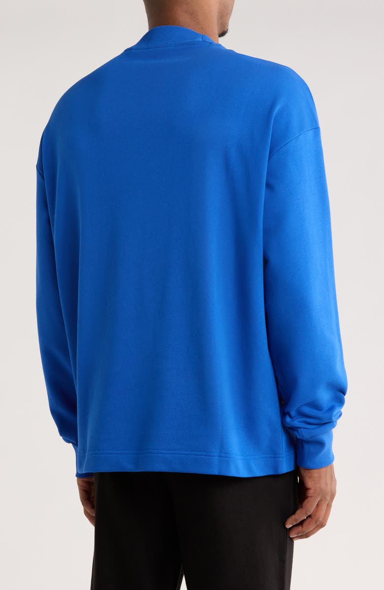 HUGO Nedro Cotton French Terry Sweatshirt, Alternate, color, Blue