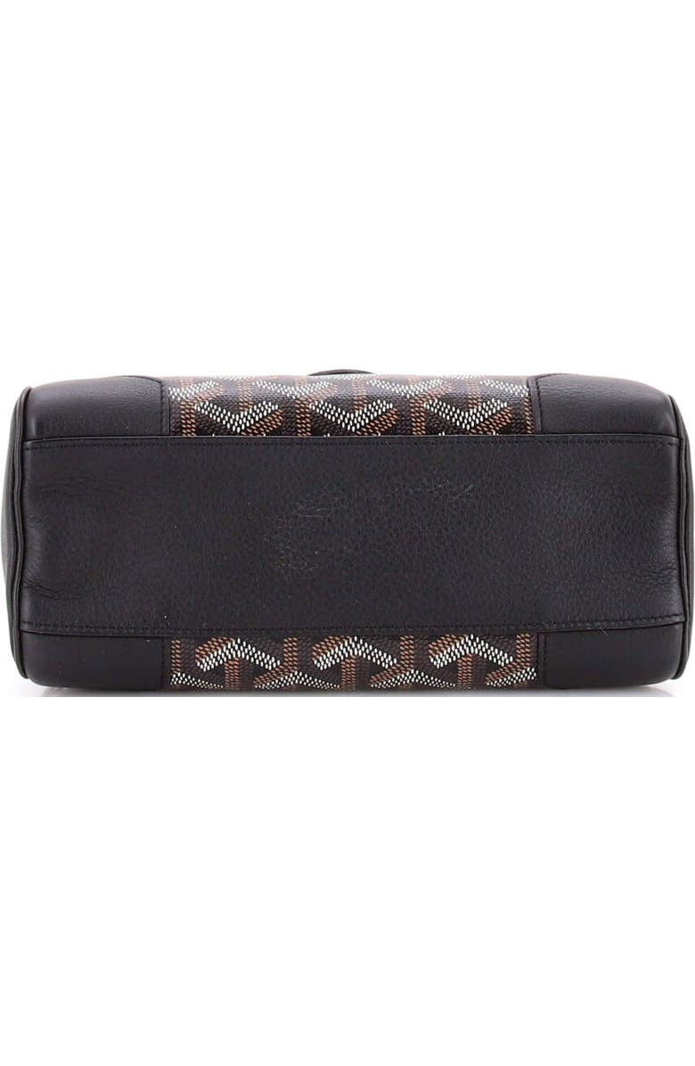 Pre-Owned Goyard Saigon Top Handle Bag Coated Canvas with Leather Mini, Alternate, color, Black