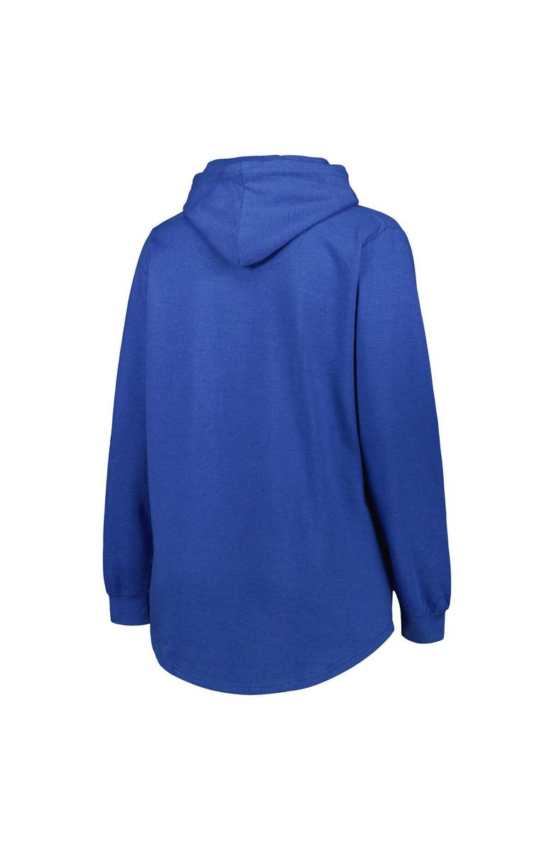 PROFILE Women's Heather Blue Tampa Bay Lightning Plus Size Fleece Pullover Hoodie, Alternate, color, Heather Royal