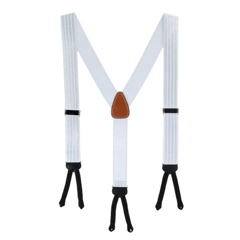 Men's Grand Central Satin Stripe Formal Elastic Braces