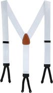 CrookhornDavis Men's Grand Central Satin Stripe Formal Elastic Braces