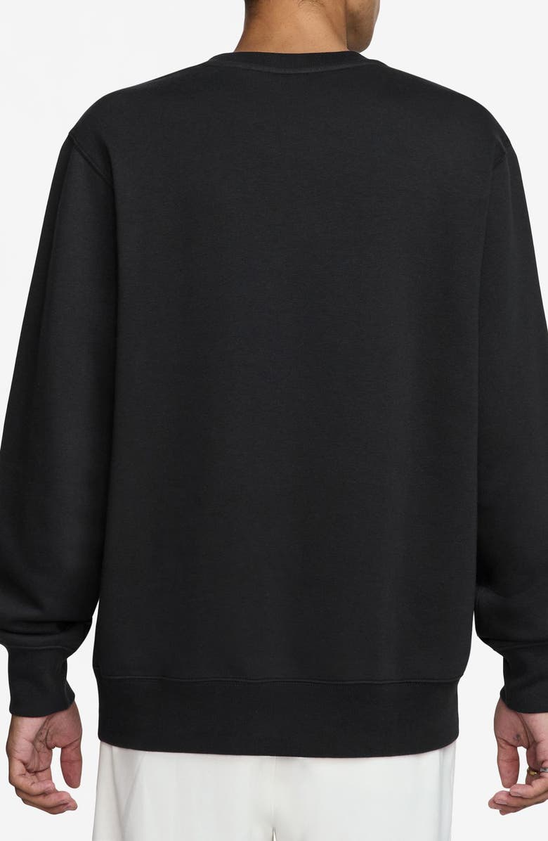 Nike Club Fleece Crewneck Pullover, Alternate, color, Black/ White