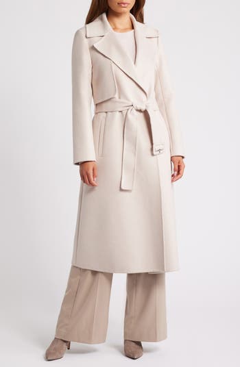 Bcbg belted wrap coat best sale