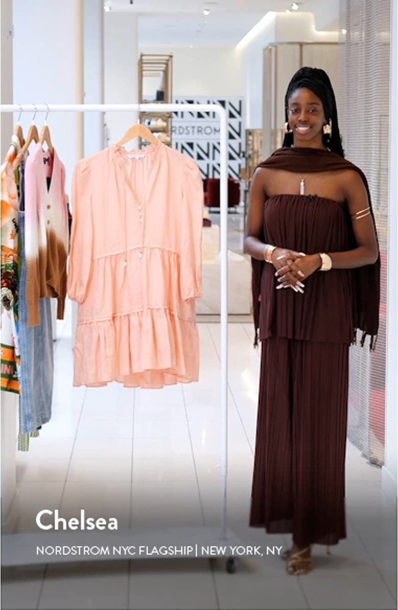 Hawken Tiered Linen Minidress, sales video thumbnail