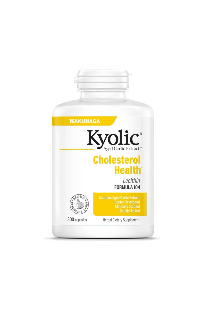 Kyolic Aged Garlic Extract Formula 104, Cholesterol Health, Capsules 300 Count, Main, color, NO COLOR