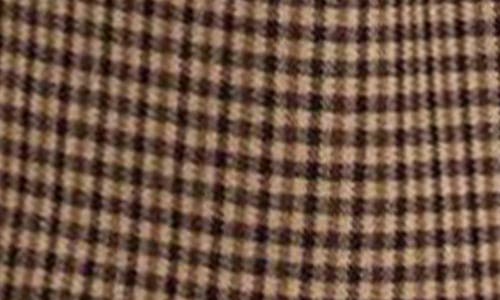 Lipsy Check Double Breasted Blazer In Brown