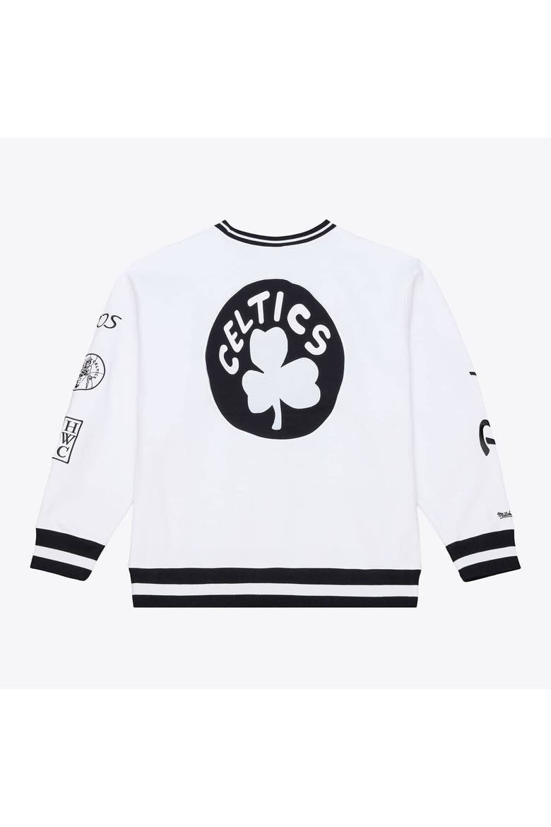 Men's Mitchell & Ness  White Boston Celtics Arctic Fleece Sweatshirt, Alternate, color, White