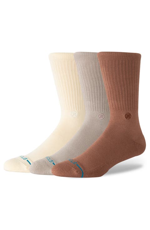 Icon Assorted 3-Pack Crew Socks
