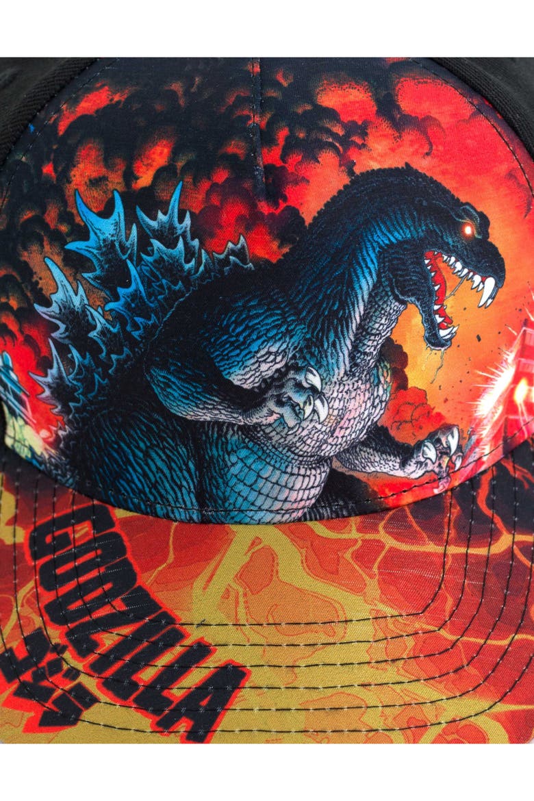 Snapback Baseball Cap, Alternate, color, Godzilla Lava Red