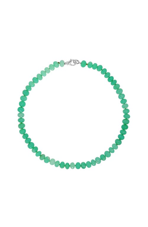 Sheryl Lowe Chrysoprase Bead Necklace In Green