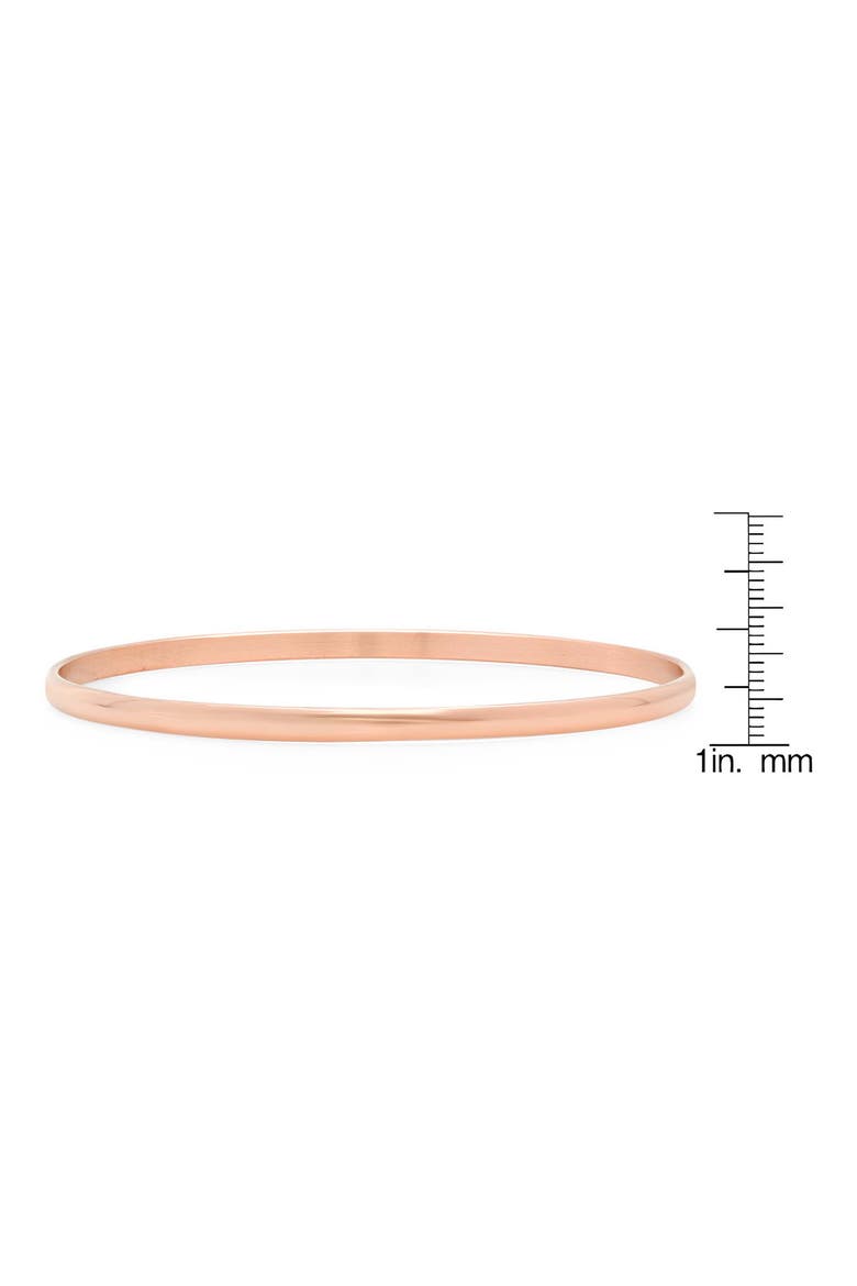 18k Gold Plated Bangle Bracelet, Alternate, color, ROSE GOLD