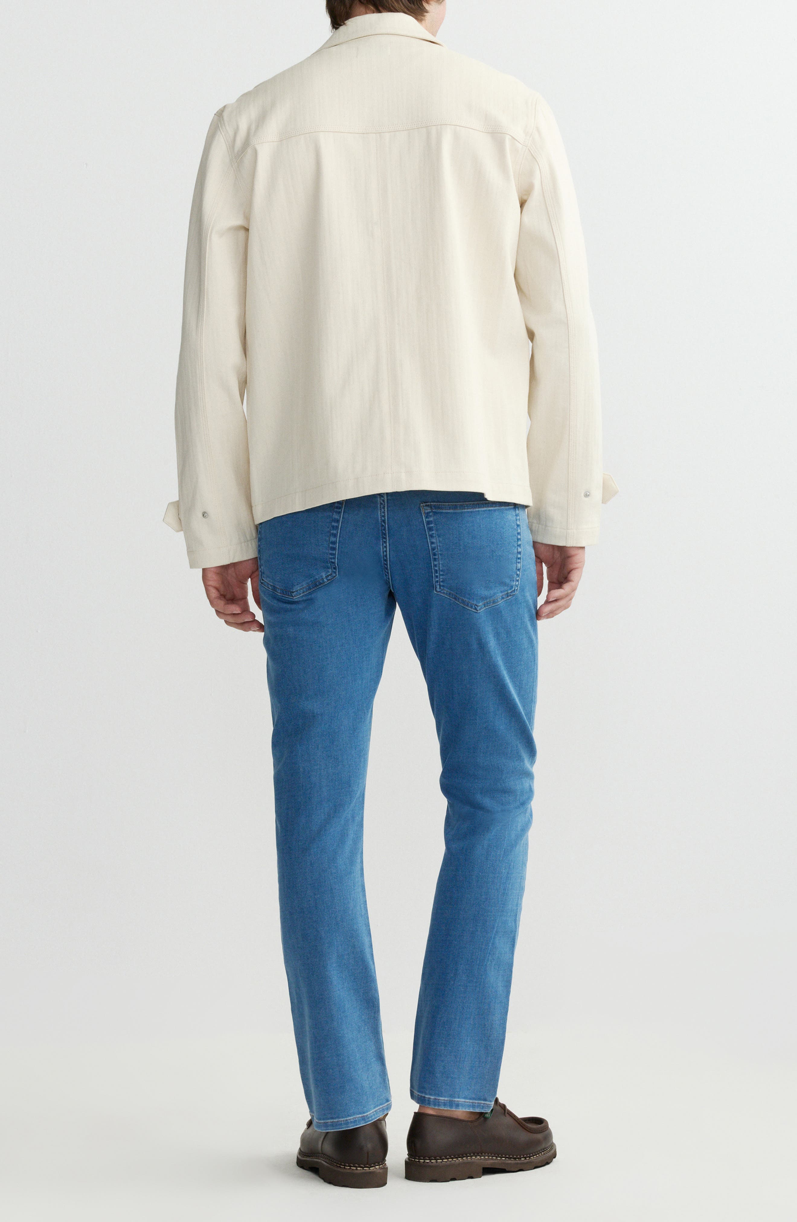 Sean Cotton Stretch Herringbone Shirt Jacket - image 2