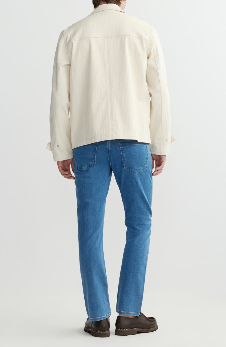 DL1961 Sean Cotton Stretch Herringbone Shirt Jacket, Alternate, color, Ecru Herringbone