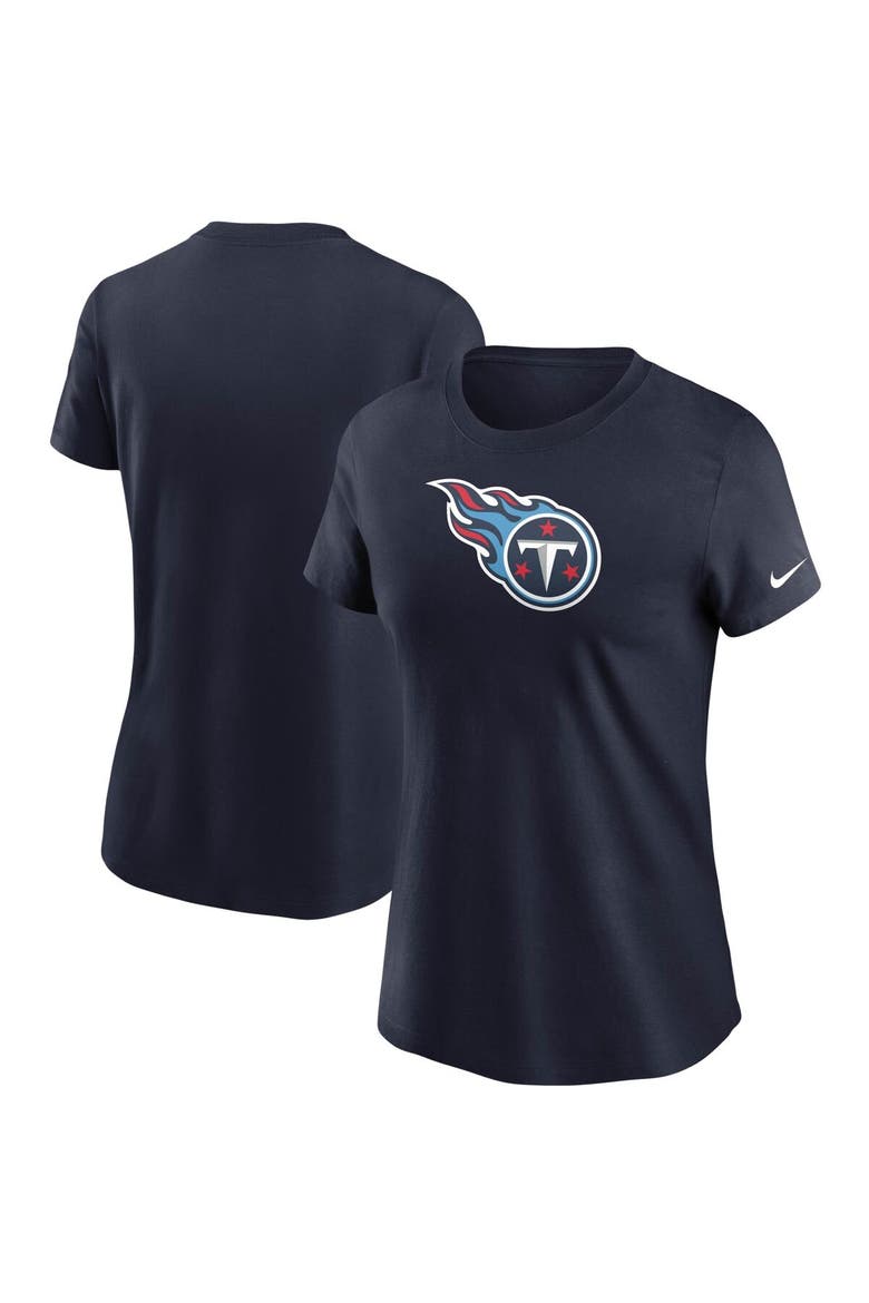 Women's Nike Navy Tennessee Titans Logo Essential T-Shirt, Main, color, Navy