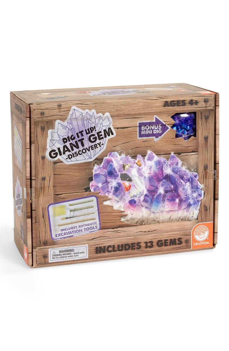 MindWare Dig It Up!: Giant Gem Discovery Kit, Main, color,