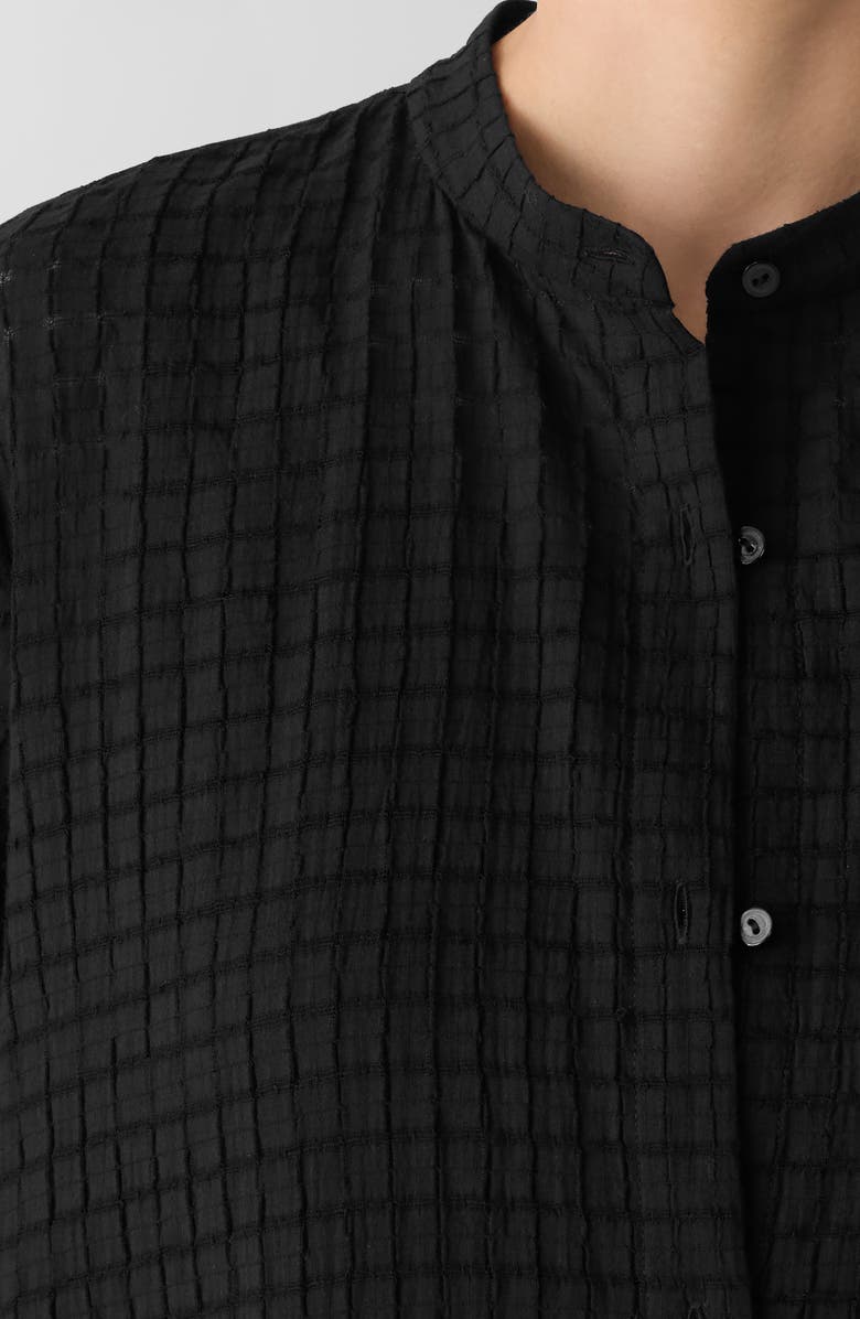 Eileen Fisher Longline Organic Cotton Blend Button-Up Shirt, Alternate, color,