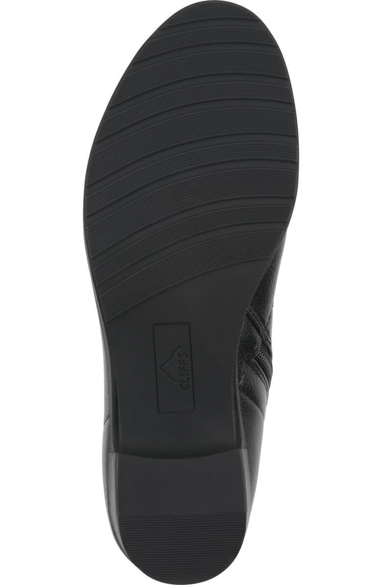 CLIFFS BY WHITE MOUNTAIN Huda Block Heel Bootie, Alternate, color, Black Smooth