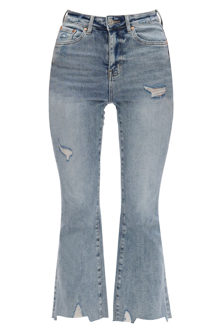 High Waist Flare Jeans, Alternate, color, ICE BLUE